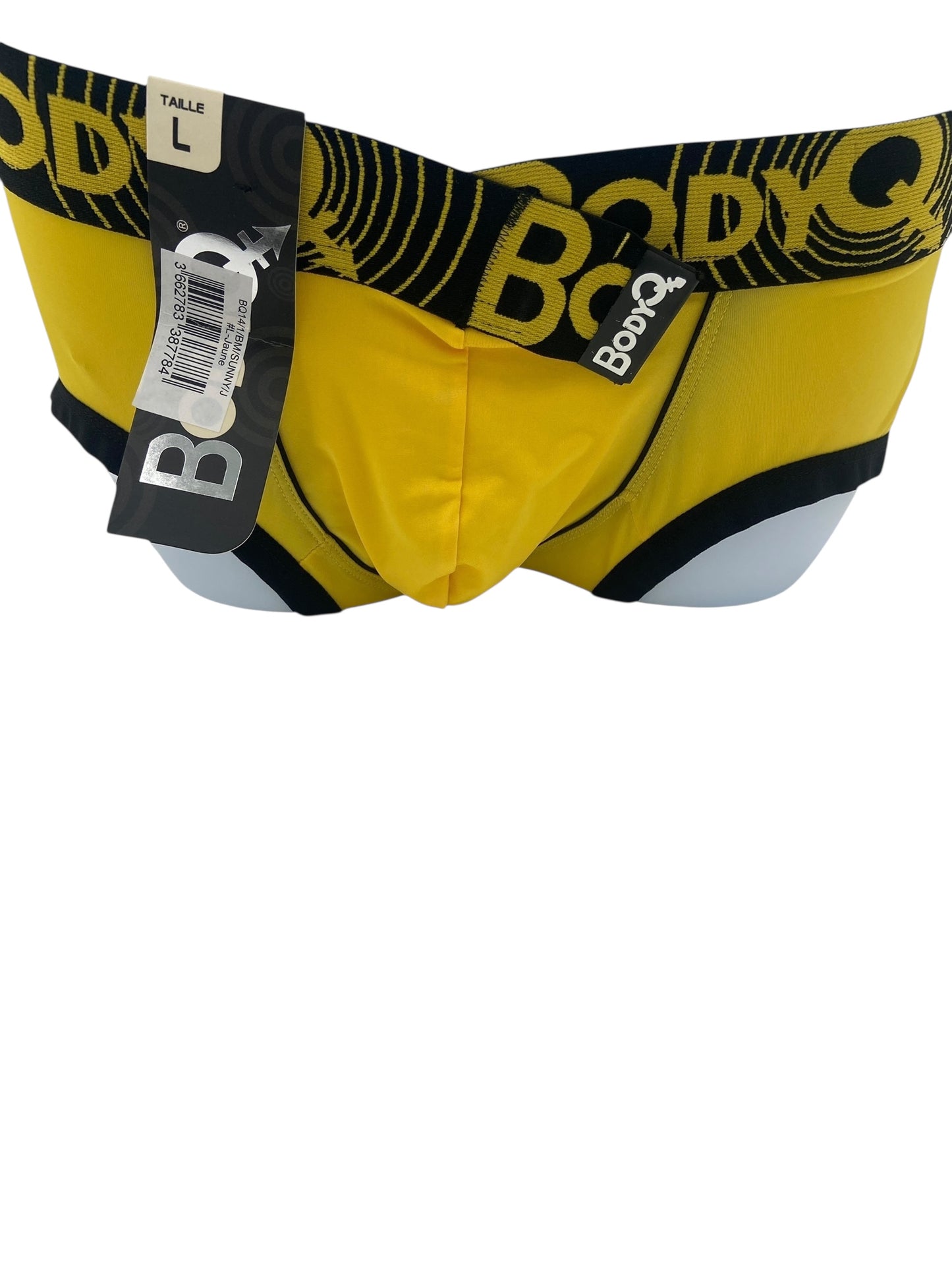 BodyQ Heren Lingerie - Sexy Heren Boxershort – Geel Zwart | Herenlingerie Maten S M L XL