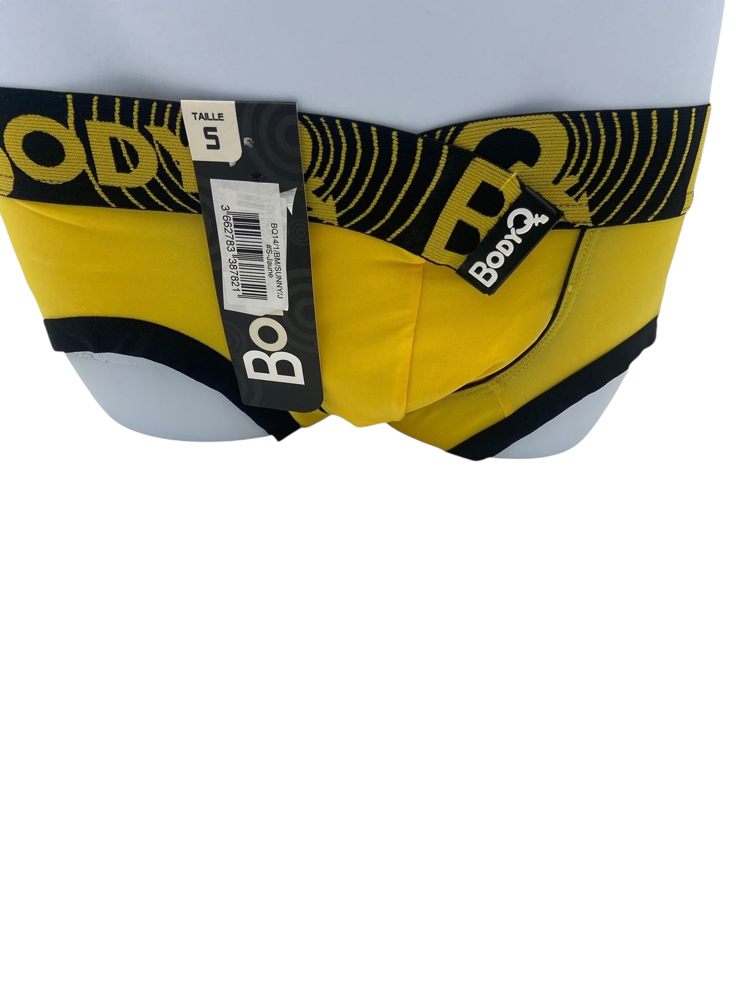 BodyQ Heren Lingerie - Sexy Heren Boxershort – Geel Zwart | Herenlingerie Maten S M L XL