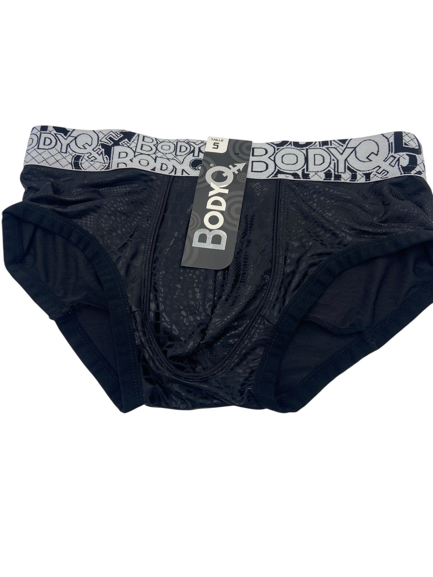 BodyQ Male Lingerie - Sexy Heren Ondergoed Boxer – Zwart met Witte Band | Heren Lingerie S/M/L/XL