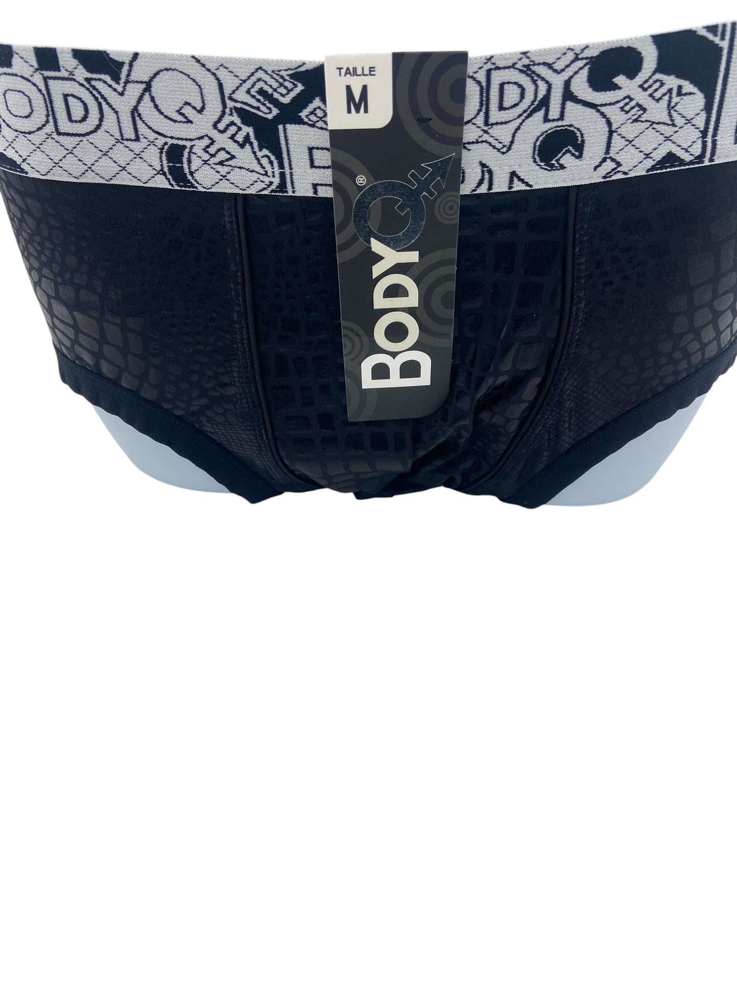 BodyQ Male Lingerie - Sexy Heren Ondergoed Boxer – Zwart met Witte Band | Heren Lingerie S/M/L/XL