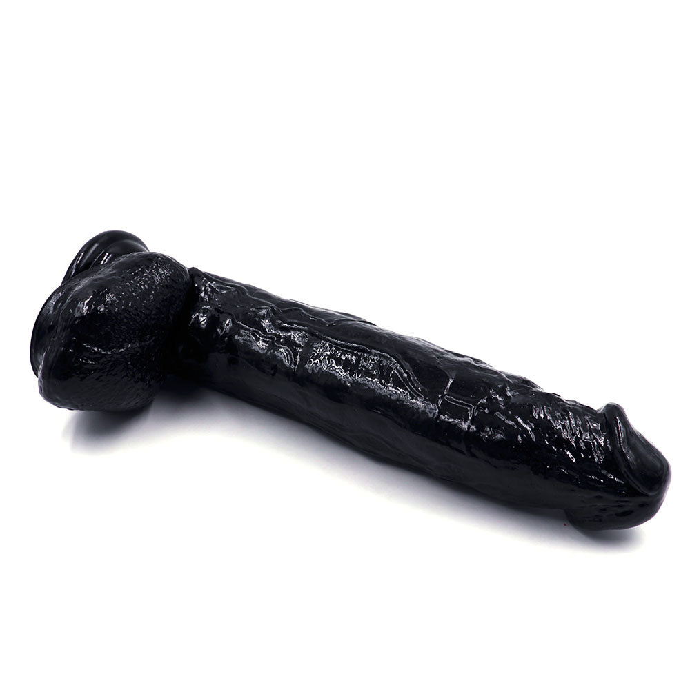 Power Escorts - BR227 Black - Monster John XL Mega Realistic Dildo 30 CM / 11,8 Inch