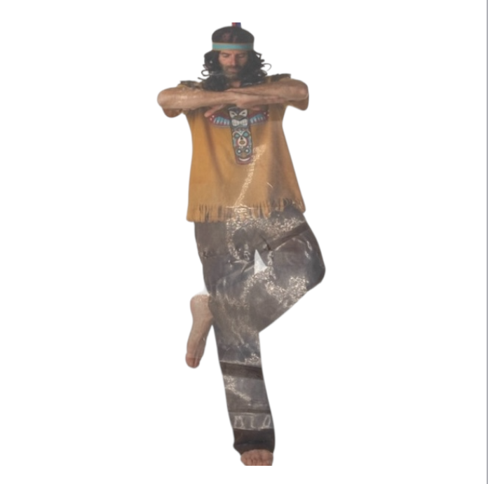 Sexy Indiaan Verkleedset – Lichtbruine Blouse, Donkerbruine Broek & Haarband - M / L / XL