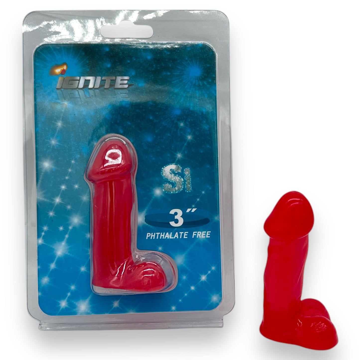 Trendy Deals - 8cm Realistische Mini Dildo - Rood