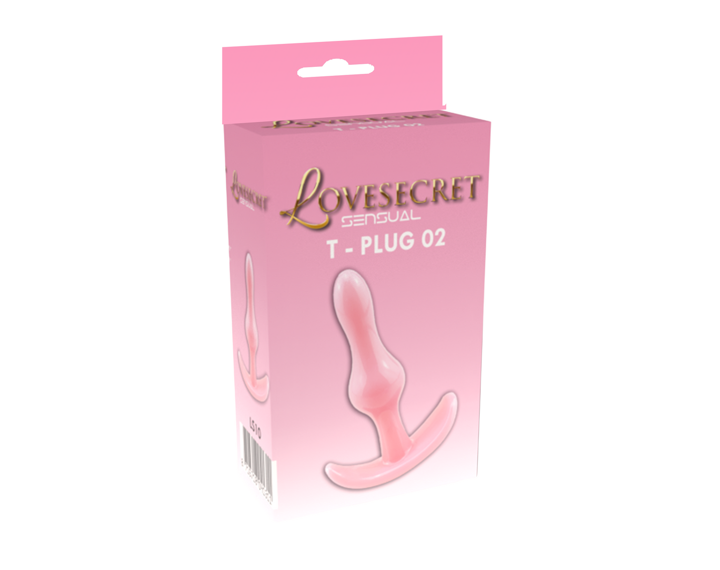 Lovesecret Sensual LS10 T-Plug 02 Roze – Anal Plug – 8,5 cm – Zachte & Veilige TPE – Voor Beginners – T-vormige Basis