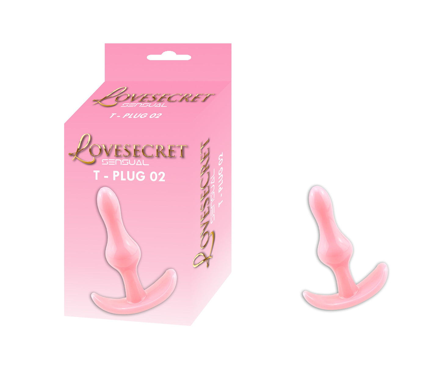 Lovesecret Sensual LS10 T-Plug 02 Roze – Anal Plug – 8,5 cm – Zachte & Veilige TPE – Voor Beginners – T-vormige Basis