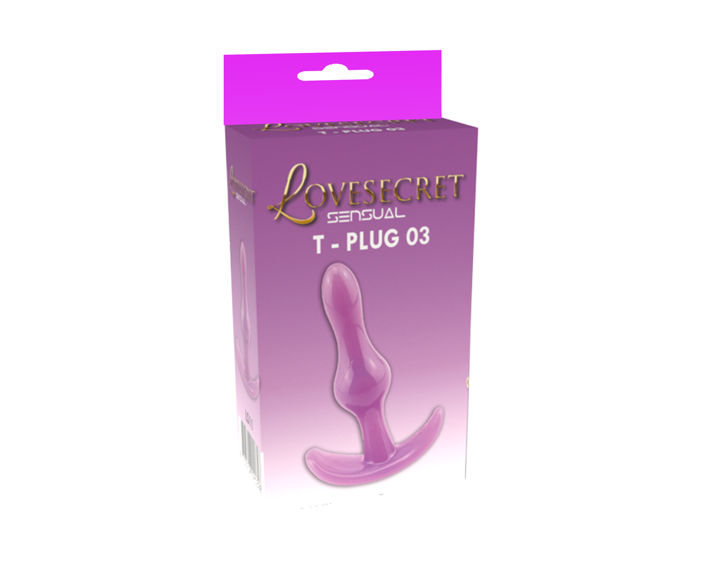 Lovesecret Sensual LS11 T-Plug 03 Paars – Anal Plug – 8,5 cm – Zachte & Veilige TPE – Voor Beginners – T-vormige Basis