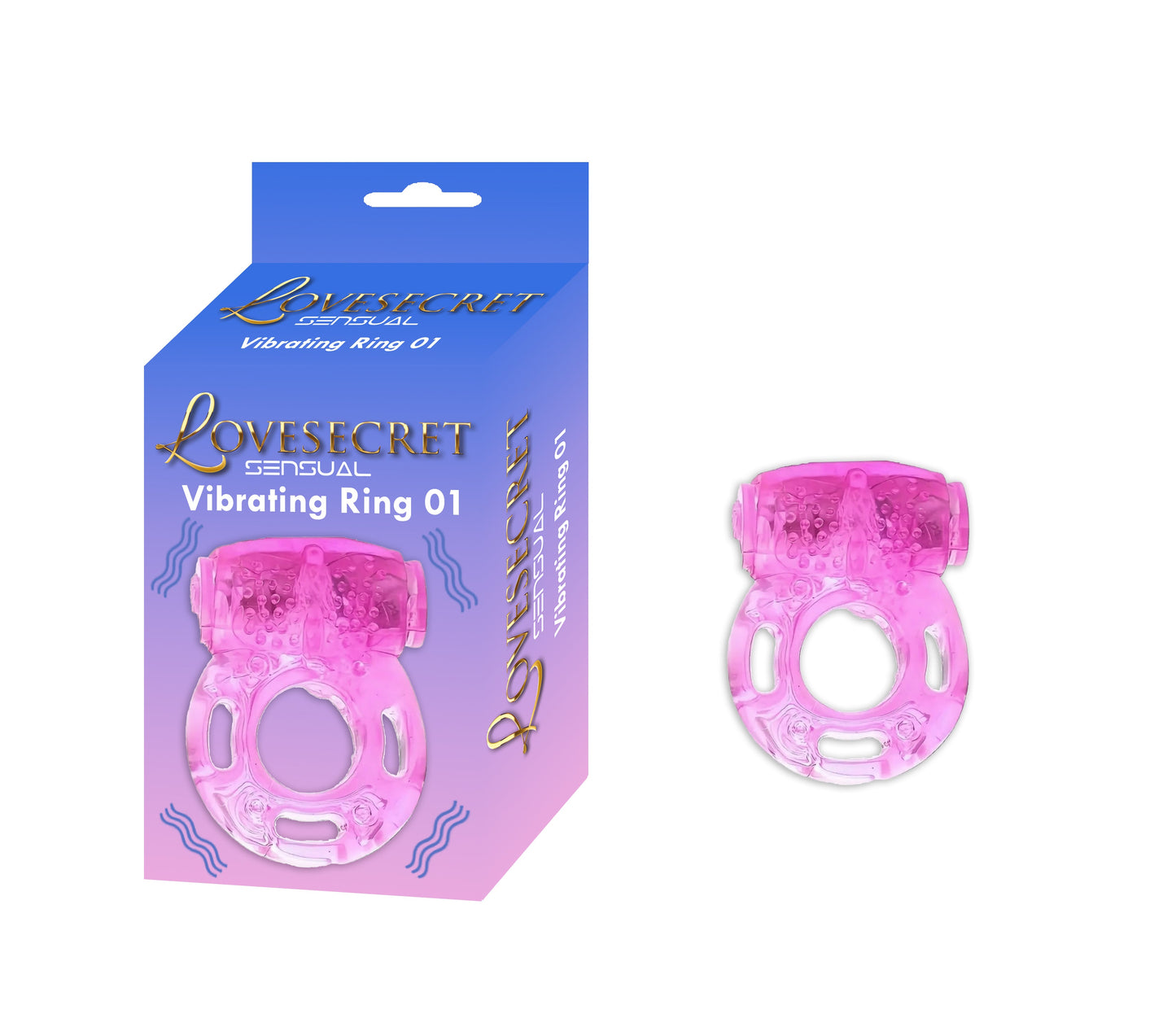Lovesecret Sensual LS12 Vibrating Ring 01 Roze – Trillende Cockring – Flexibel TPE – Voor Koppels – Comfortabel & Herbruikbaar