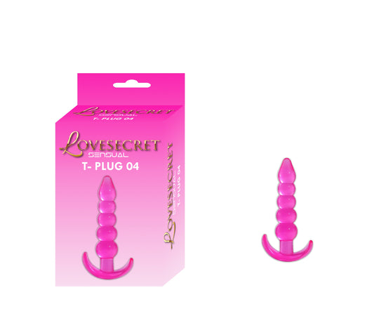 Lovesecret Sensual LS13 T-Plug 04 Roze – Anal Plug – 12 cm – Zachte & Veilige TPE – Voor Beginners – T-vormige Basis
