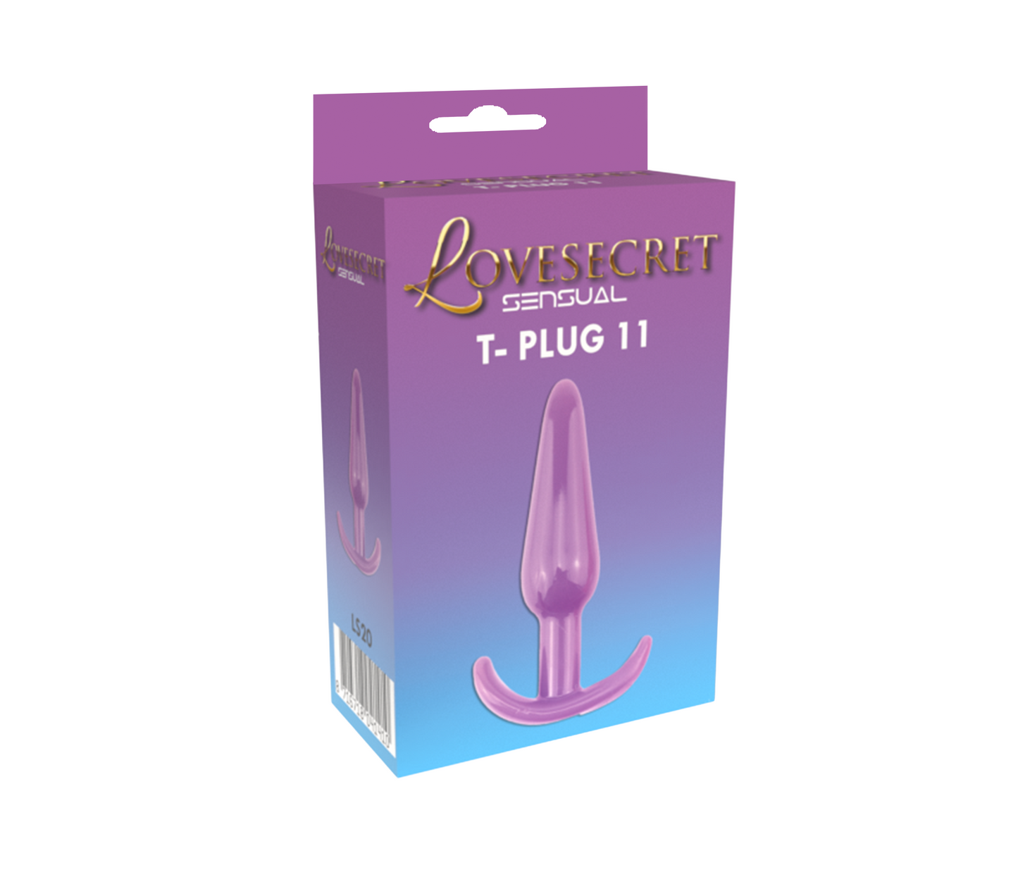 Lovesecret LS20 T-Plug 11 Paars – 12,3 cm – Zachte & Veilige TPE Anal Plug – Voor Beginners & Halfgevorderden