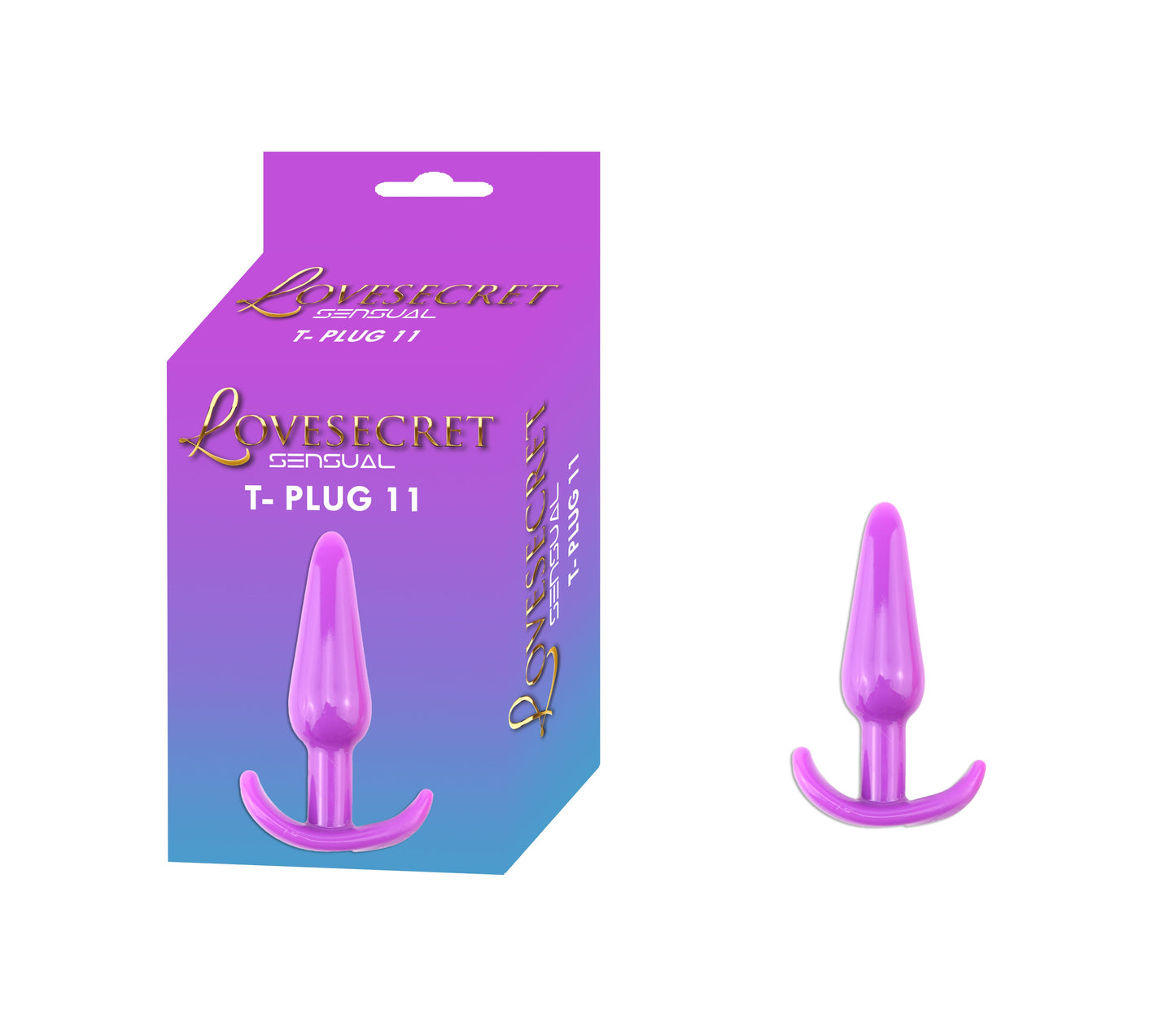 Lovesecret LS20 T-Plug 11 Paars – 12,3 cm – Zachte & Veilige TPE Anal Plug – Voor Beginners & Halfgevorderden