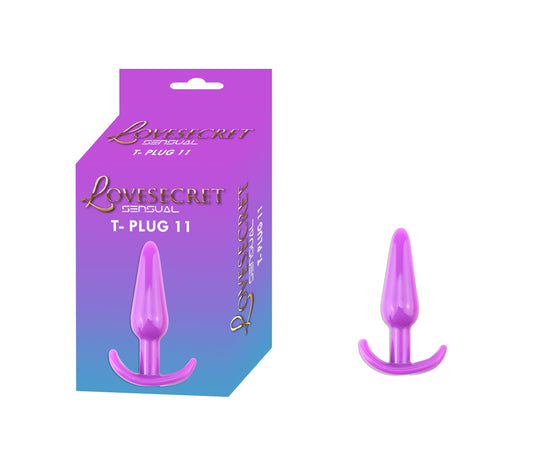 Lovesecret LS20 T-Plug 11 Paars – 12,3 cm – Zachte & Veilige TPE Anal Plug – Voor Beginners & Halfgevorderden