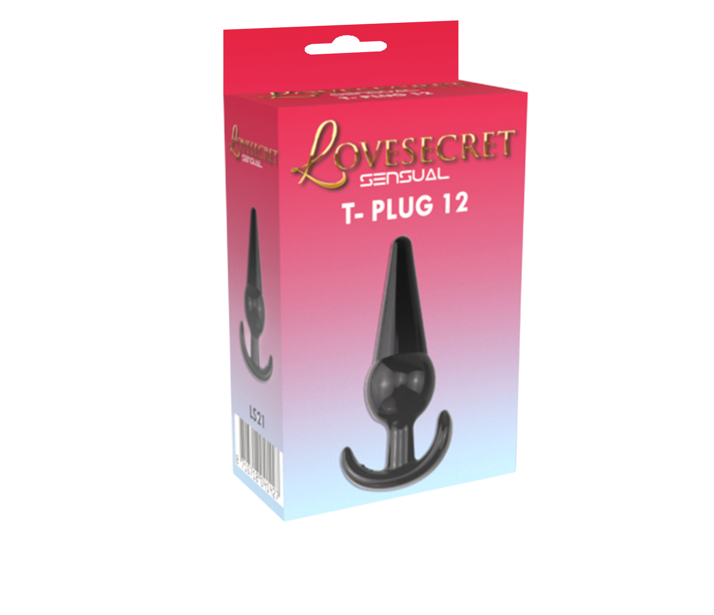 Lovesecret Sensual LS21 T-Plug 12 Zwart – 12,6 cm – Zachte & Veilige TPE Anal Plug – Voor Beginners & Halfgevorderden