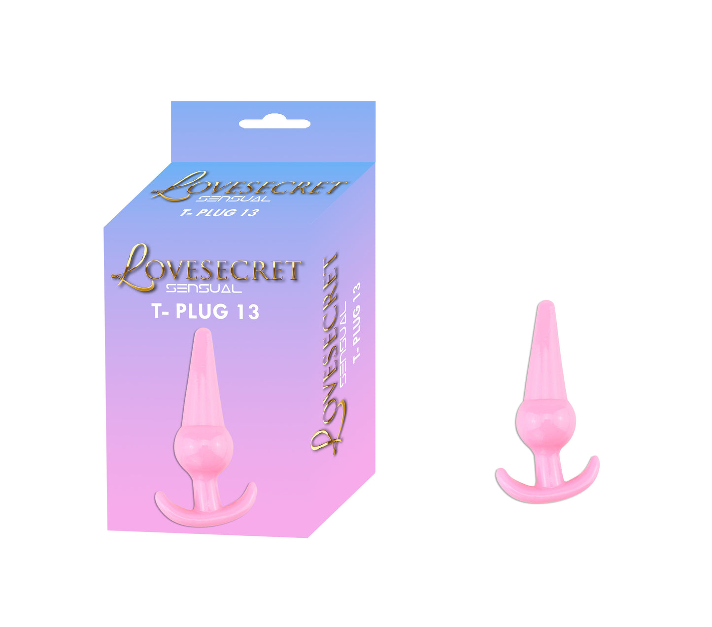 Lovesecret Sensual LS22 T-Plug 13 Roze – 12,6 cm – Zachte & Veilige TPE Anal Plug – Voor Beginners & Halfgevorderden