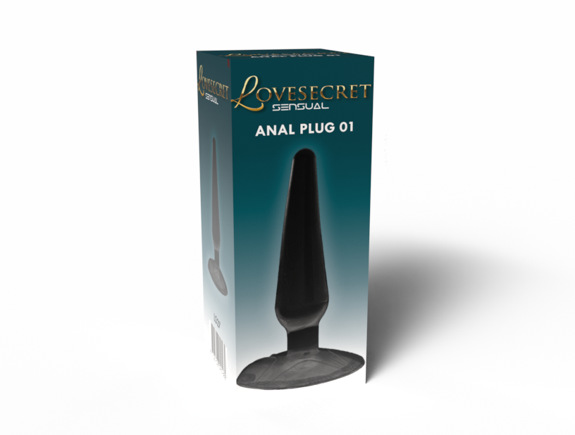 Lovesecret Sensual LS27 Anal Plug 01 Zwart – 11 cm – TPE Anal Plug met Zuignap – Veilig & Comfortabel – Voor Beginners en Gevorderden