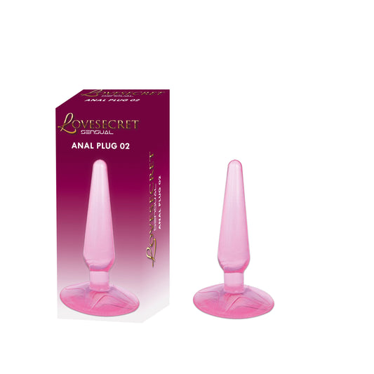 Lovesecret Sensual LS28 Anal Plug 02 Roze – 11 cm – TPE Anal Plug met Zuignap – Veilig & Comfortabel – Voor Beginners en Gevorderden