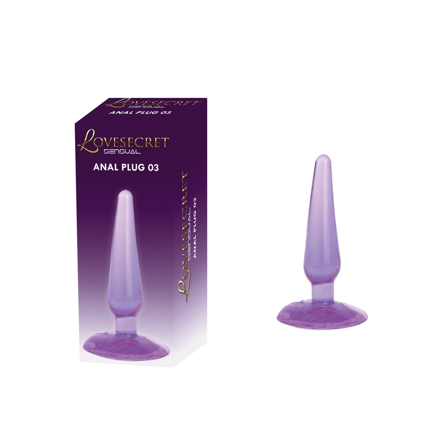 Lovesecret Sensual – Anal Plug 03 Purple – Anal Plug met Zuignap
