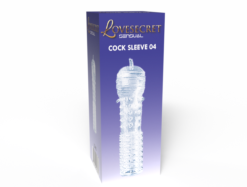 Lovesecret Sensual – LS40 Cock Sleeve 04 – Transparante Penis Sleeve met Ribbels & Dots