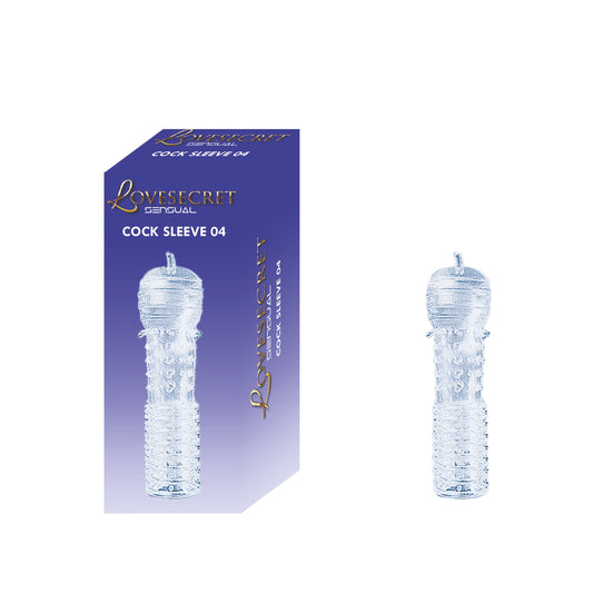 Lovesecret Sensual – LS40 Cock Sleeve 04 – Transparante Penis Sleeve met Ribbels & Dots