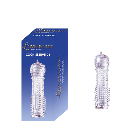 Lovesecret Sensual – LS41 Cock Sleeve 05 – Transparante Penis Sleeve met Ribbels & Dots