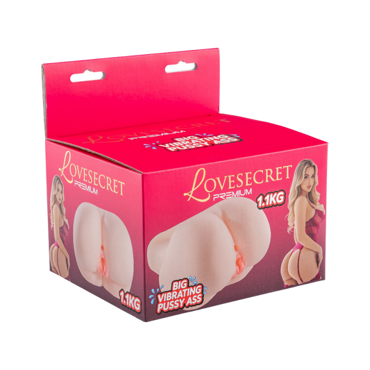 LoveSecret Premium  Big Vibrating Pussy & Ass Masturbator 1,1 KG – XXL Realistische Masturbator met Vibratie