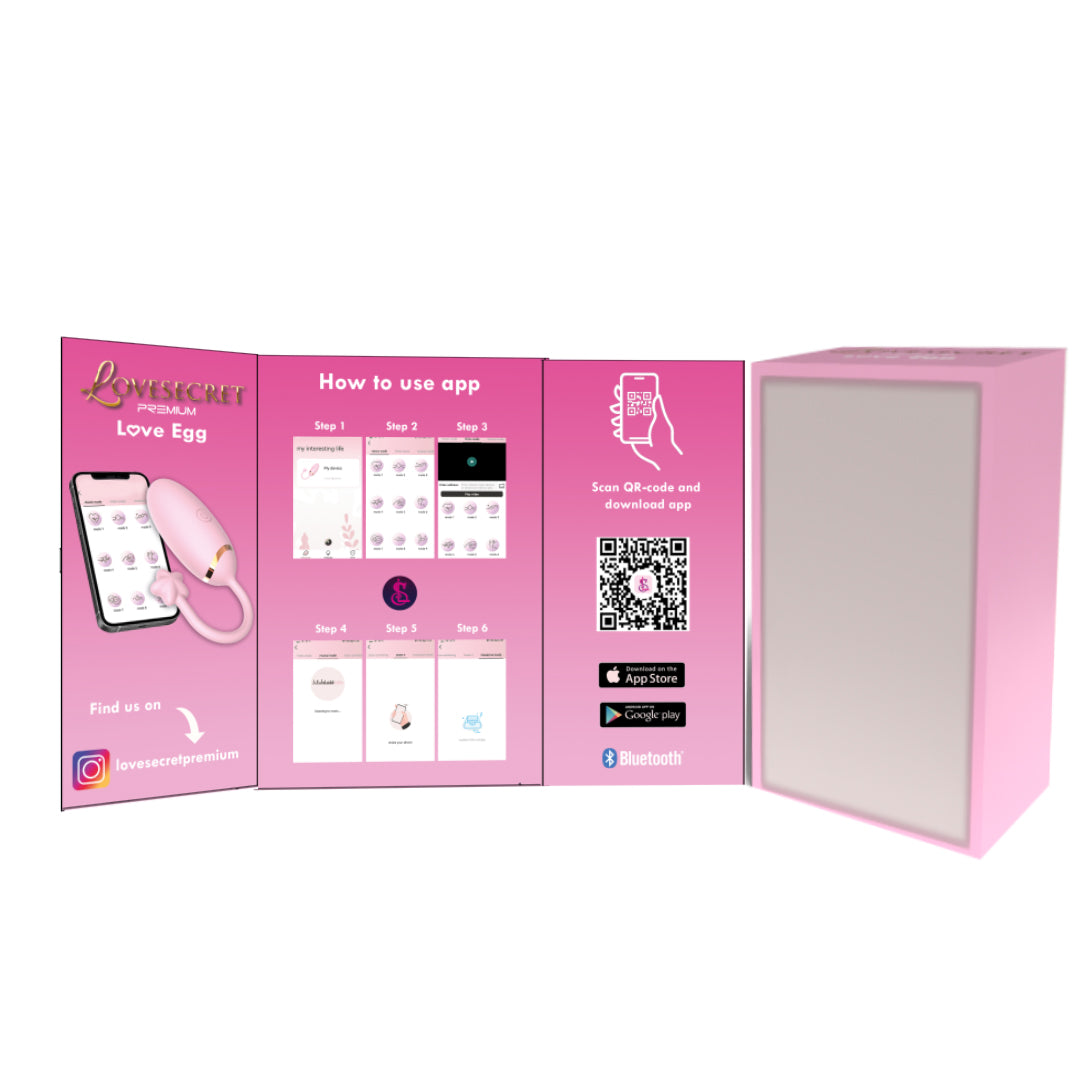 Lovesecret Premium – LS02 Love Egg – App Controlled Couples Vibrator – 9 Vibraties – Roze – Luxe Cadeauverpakking