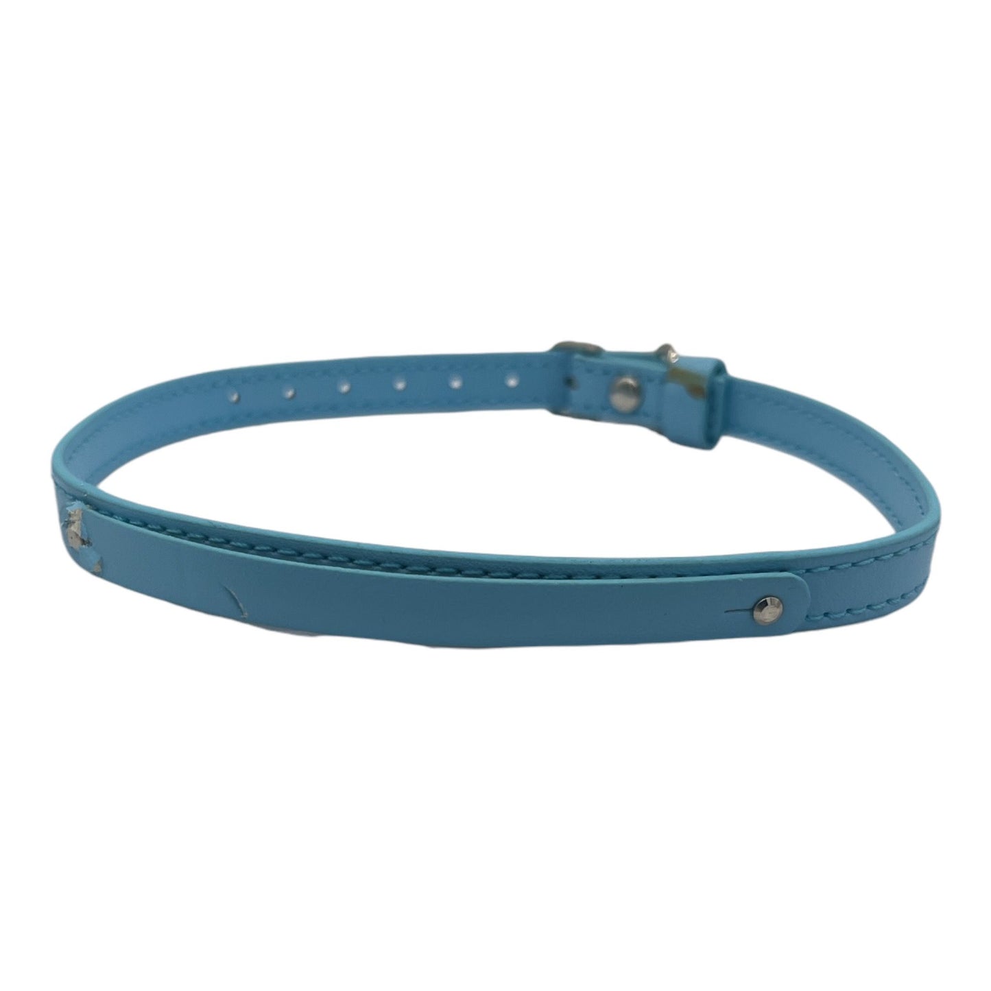 Kattenhalsband / Kleine Hondenhalsband - Blauw - Diameter 11 CM - Lengte 38 CM - Breedte 1 CM