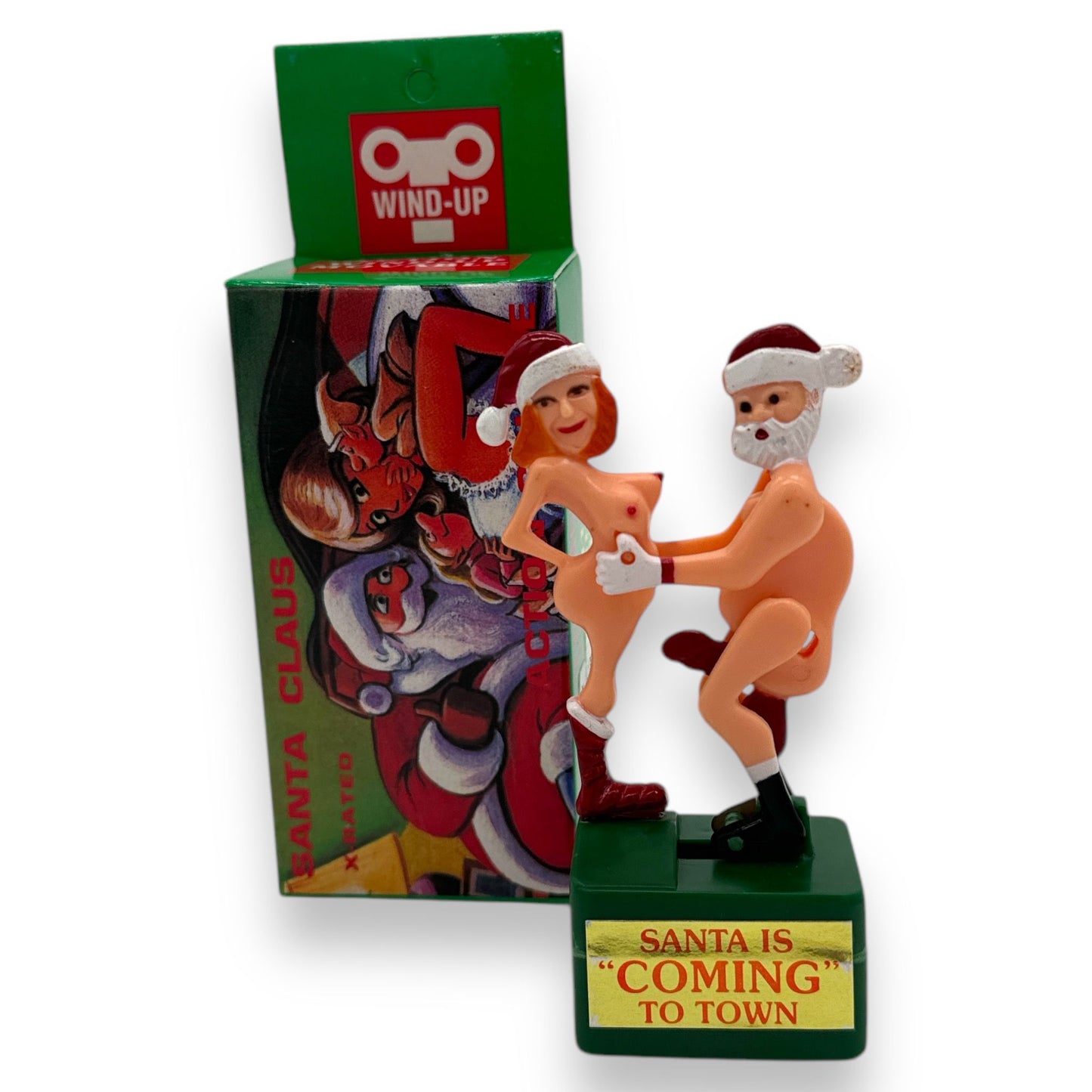 Kinky Pleasure - Grappige Wind-Up Kerstman "Santa Is Coming" - Ideaal Cadeau Onder de Kerstboom