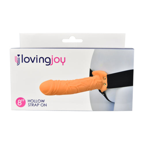 Loving Joy - 8 Inch Hollow Strap On Vanilla - 20 Cm - N11680