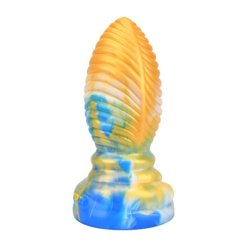 XXLTOYS Dragon Egg Dildo - N11769- Multi Colour Dildo Gold / Blue / White Dildo - Fat Dia - Lenght 16,5 CM