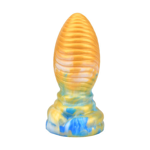 XXLTOYS Dragon Egg Dildo - N11769- Multi Colour Dildo Gold / Blue / White Dildo - Fat Dia - Lenght 16,5 CM