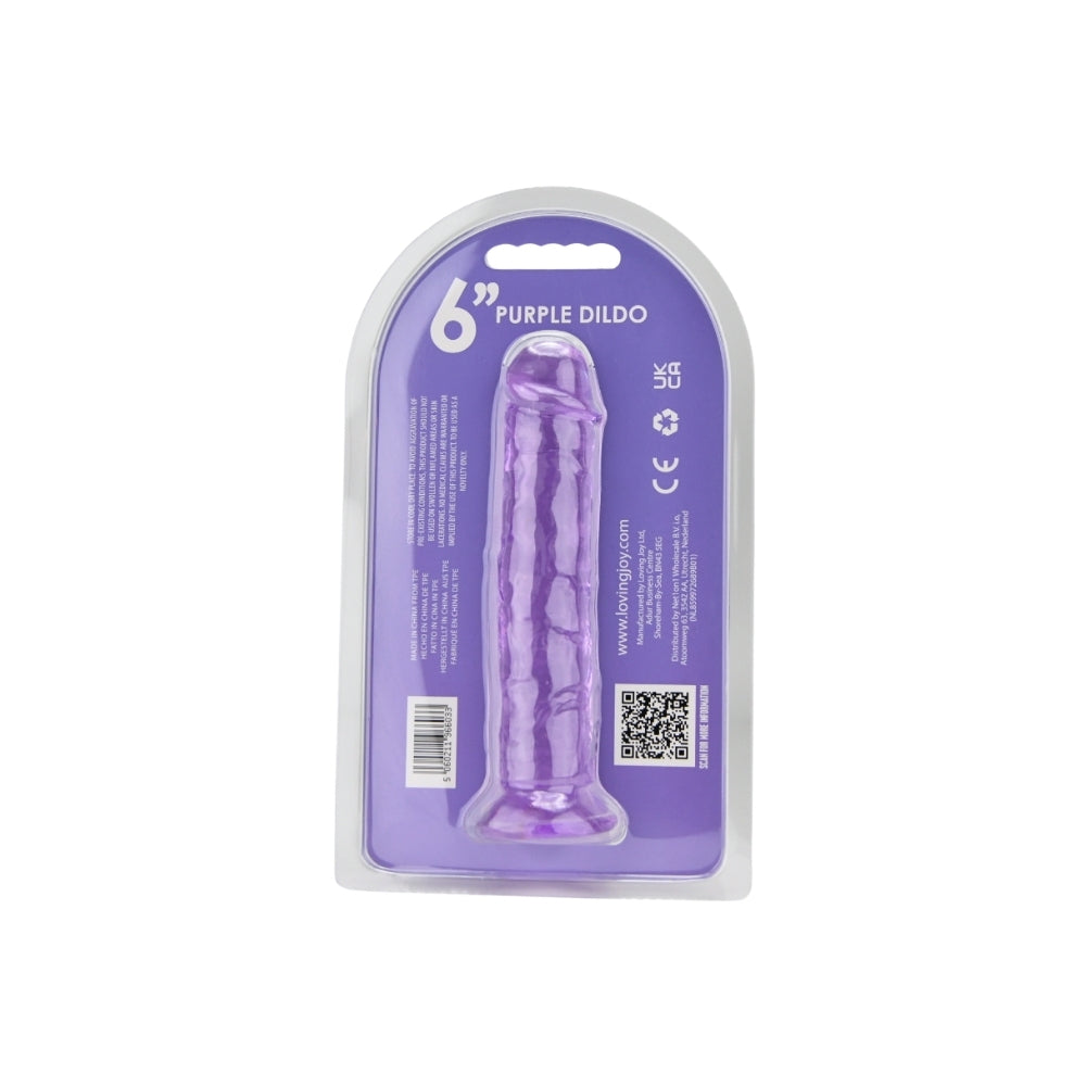 Loving Joy - 6 Inch Suction Cup Realistic Dildo Purple - 18 Cm Strong Blister