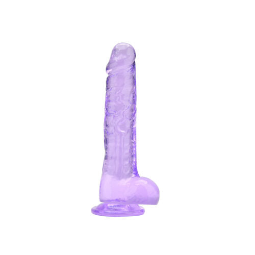 Loving Joy - 8 Inch Insertable Purple Realistic Dildo With Balls - 21,5 CM - N12310