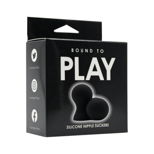 Bound To Play - Nipple Suckers Silicone Black 2 Pack - N12455