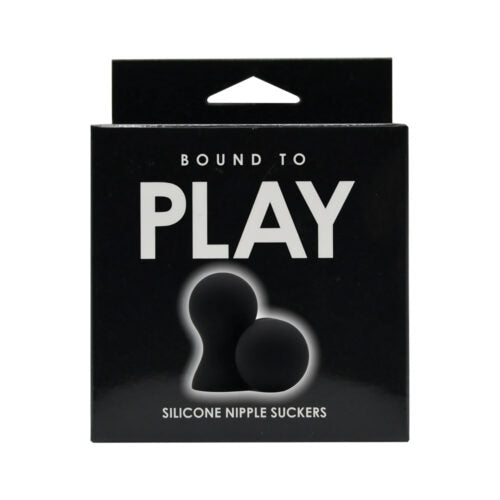 Bound To Play - Nipple Suckers Silicone Black 2 Pack - N12455