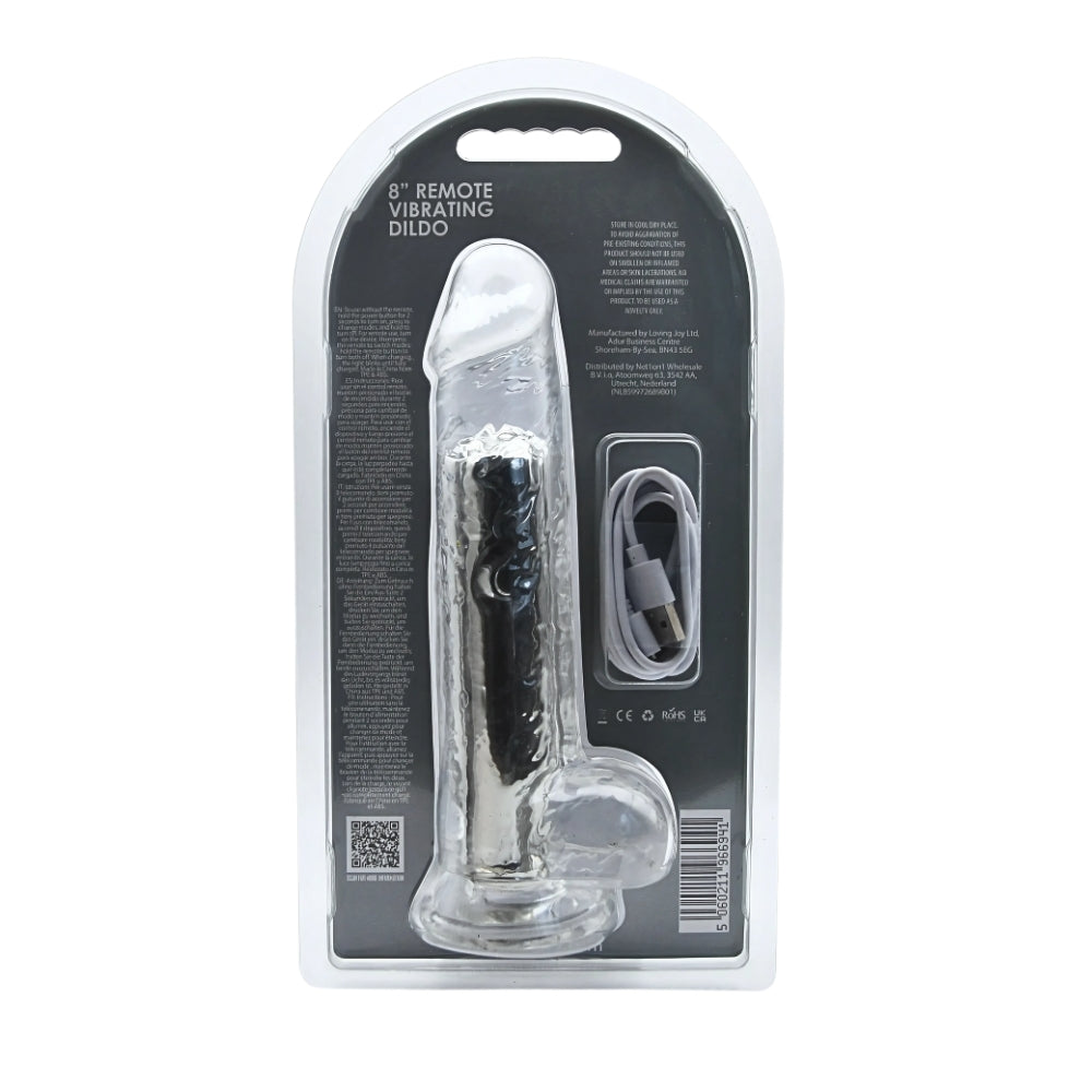 Loving Joy - 8 Inch Remote Vibrating Realistic Dildo - 19 Cm - Strong Blister - Rechargeable
