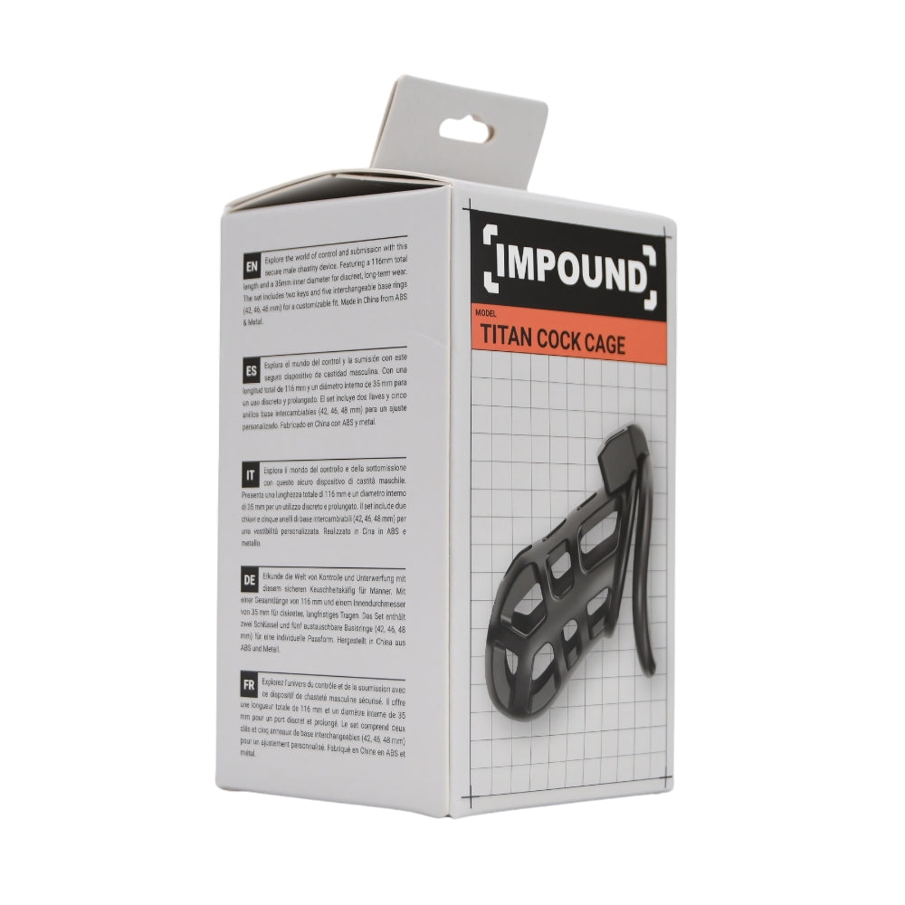 Impound Zwarte Titan Cock Cage