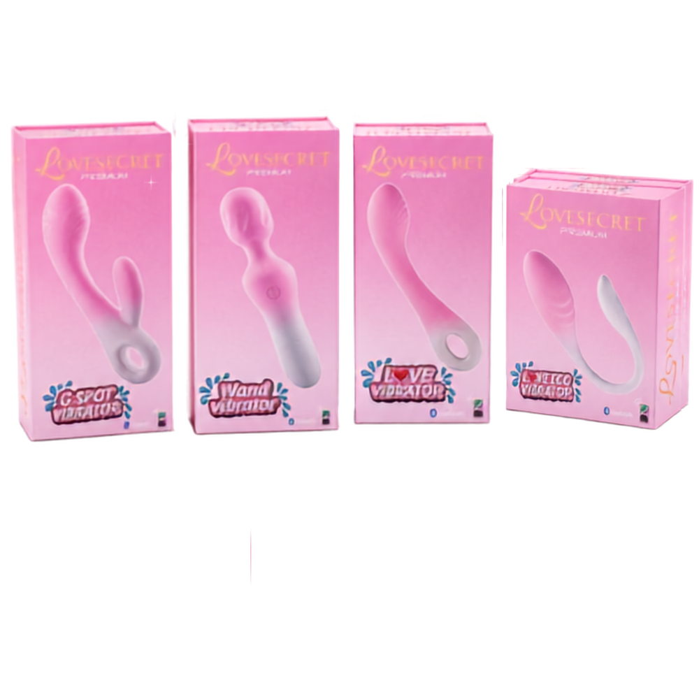 LoveSecret Premium - Saving Pack met 4 App-Gestuurde Vibrators – Oplaadbaar – Roze