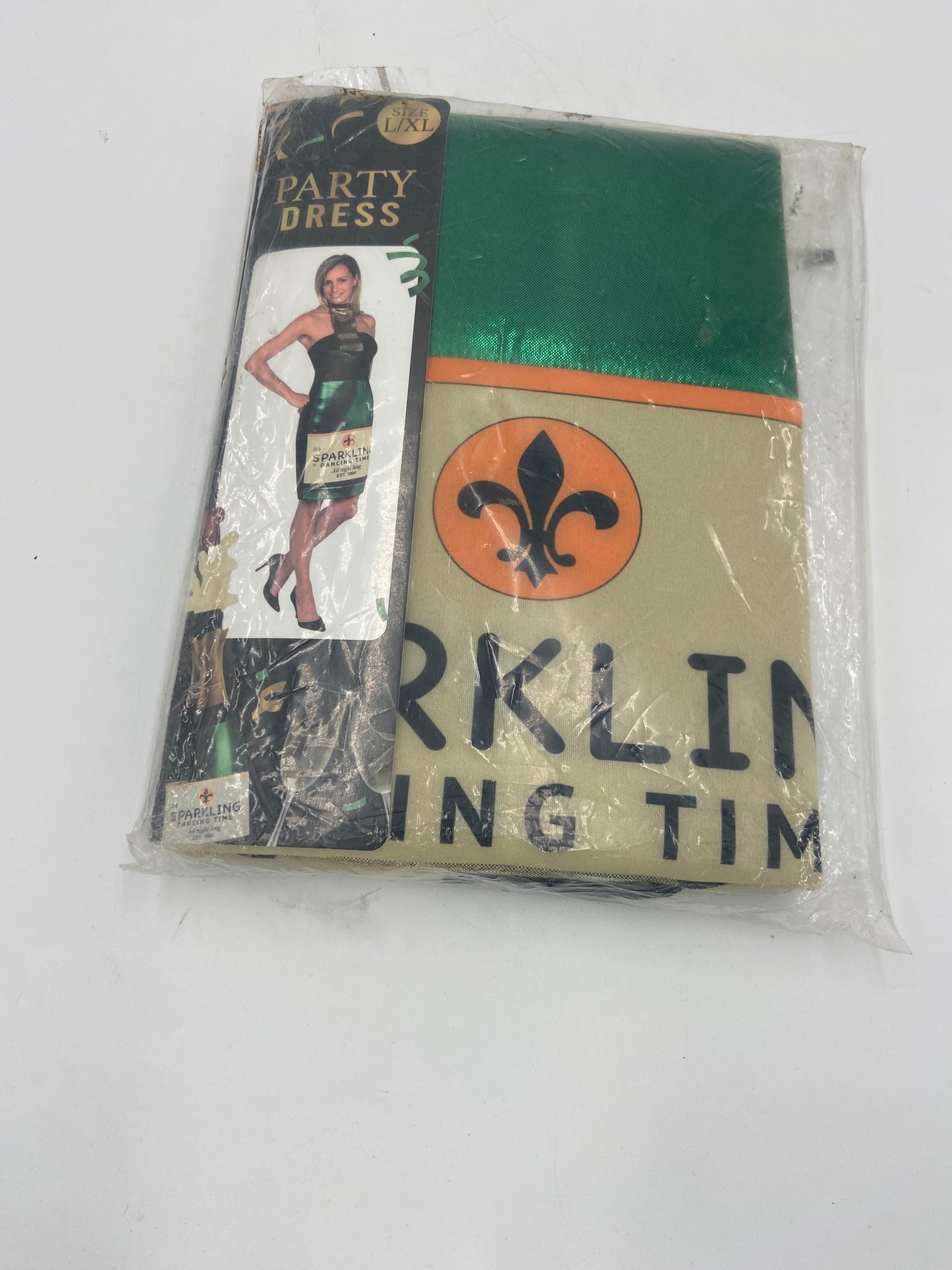 Sexy Champagne Party Dress – Glimmend Groen met Champagneprint