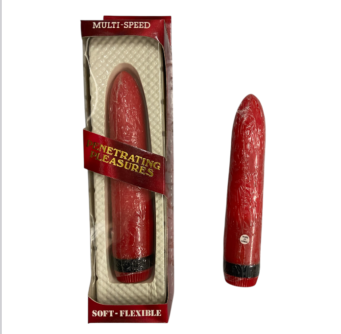 Realistische Vibrator – 18 cm | Bordeaux Rood | Glad | Batterijgestuurd