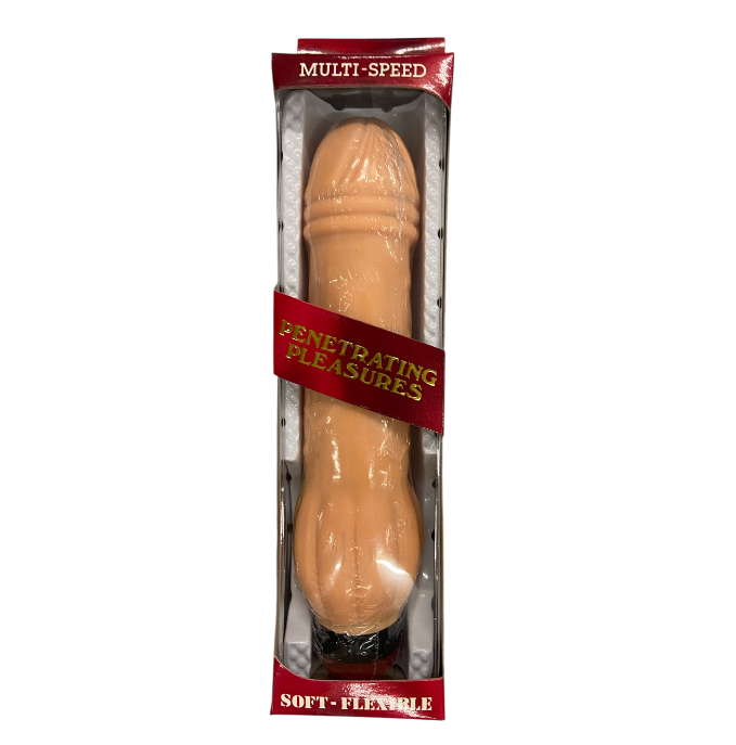 Realistische Flesh Vibrator met Geribbelde Top – Multi-Speed, Werkt op AA-batterijen, Discrete Verpakking