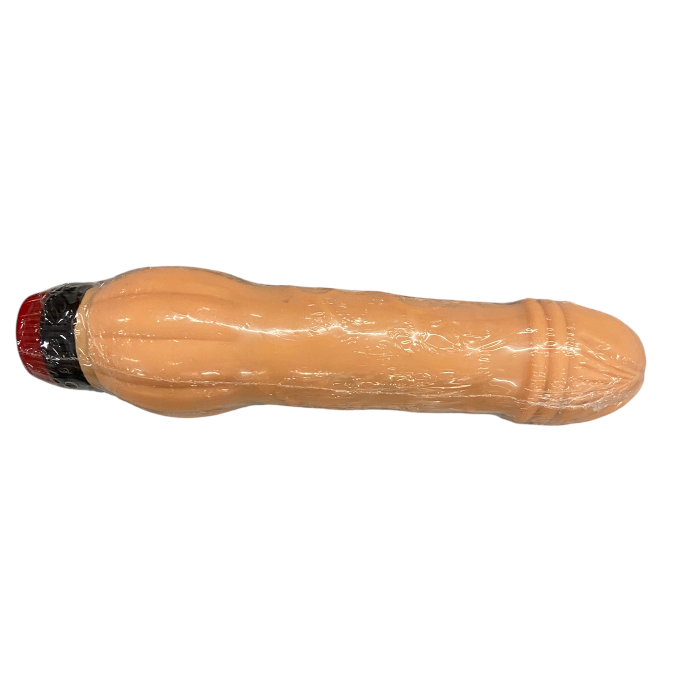 Realistische Flesh Vibrator met Geribbelde Top – Multi-Speed, Werkt op AA-batterijen, Discrete Verpakking