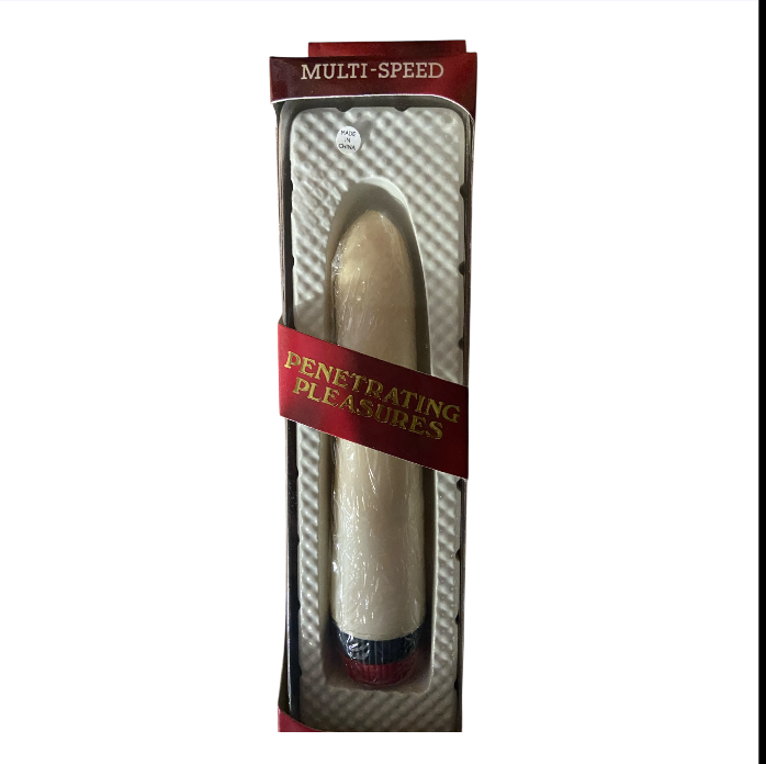 Witte Gladde Realistische Vibrator – 18 cm – Werkt op 2 AA-batterijen – Verpakt in Windowbox