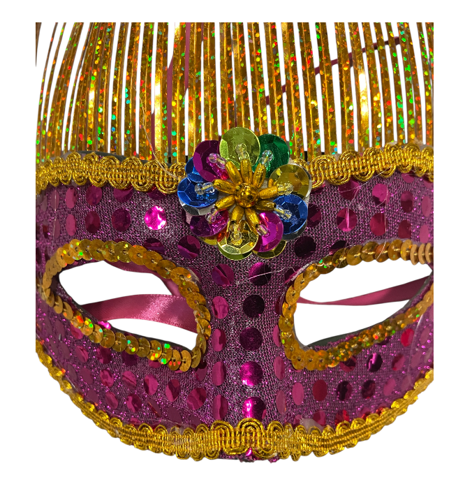 Trendy Deals Online - 21752 - Venetian Mask Huge Size  36 Cm Height X 20 Cm - Purple/ Gold