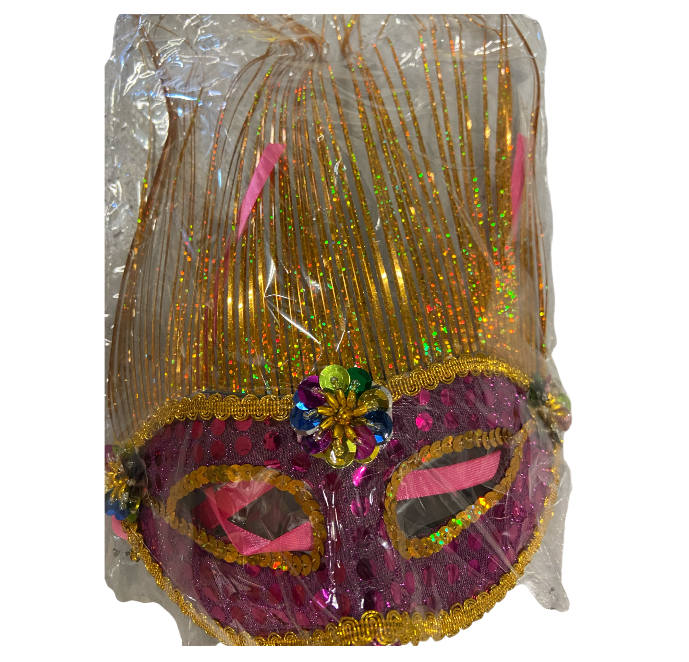 Trendy Deals Online - 21752 - Venetian Mask Huge Size  36 Cm Height X 20 Cm - Purple/ Gold
