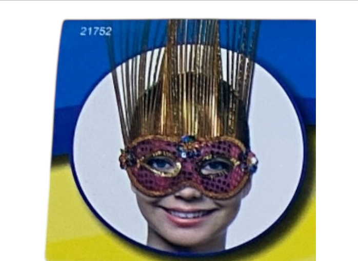 Trendy Deals Online - 21752 - Venetian Mask Huge Size  36 Cm Height X 20 Cm - Purple/ Gold