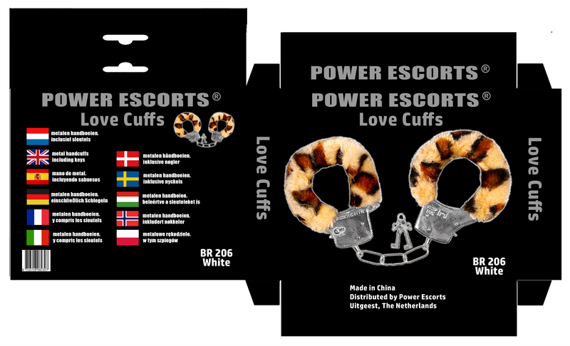 Power Escorts Furry Hand cuffs Leopard - Love Cuffs - BR206 leopard