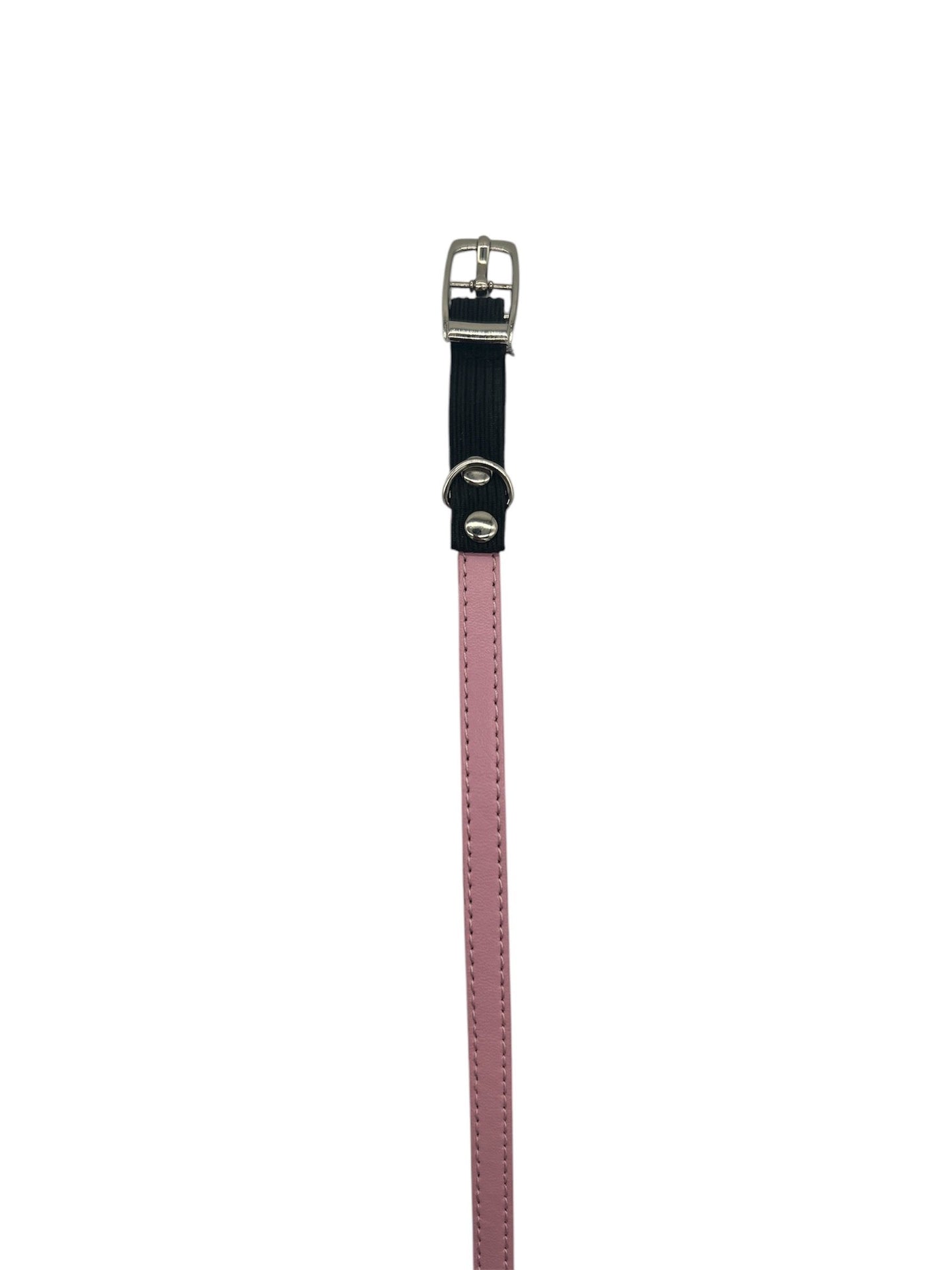 Kattenhalsband / Kleine Hond Halsband - Roze/Zwart - Diameter 8 CM - Lengte 30 Cm - Breedte 0,7 CM