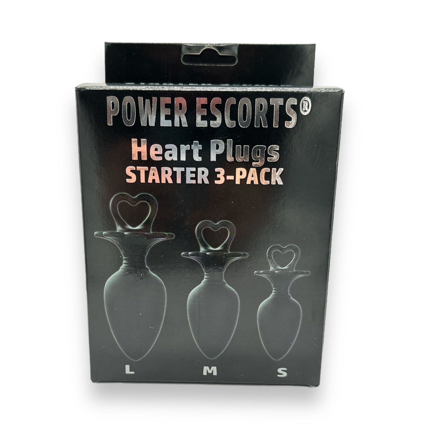 Power Escorts Heart Plug Anal Starter 3-Pack  - S, M & L - Silicone