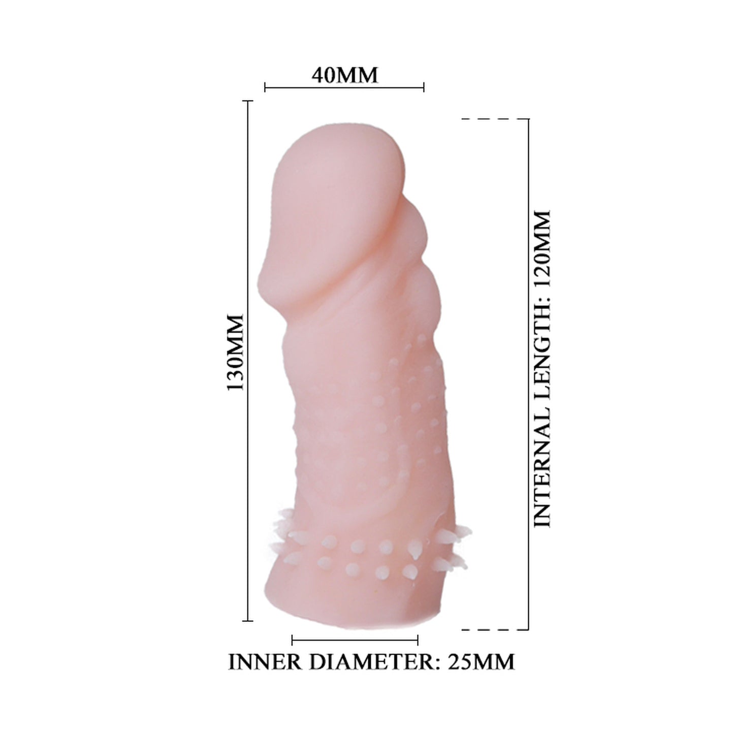 Baile - BI-016002 - Wolftooth Penis Sleeve Flesh 12 Cm Dia 4 Cm ( 5 Inch Lenght  )