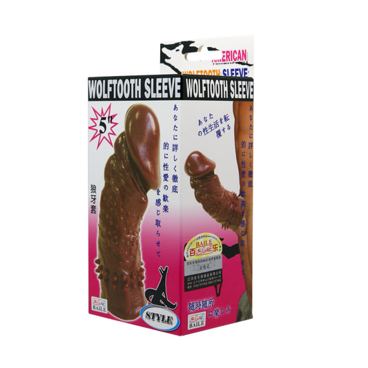 Baile - BI-016002 - Wolftooth Penis Sleeve Flesh 12 Cm Dia 4 Cm ( 5 Inch Lenght  )